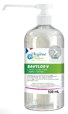 SAVYLCO V ECOLABEL - Gel lavant pour corps, mains et cheveux 500ML - HYGIENE & NATURE